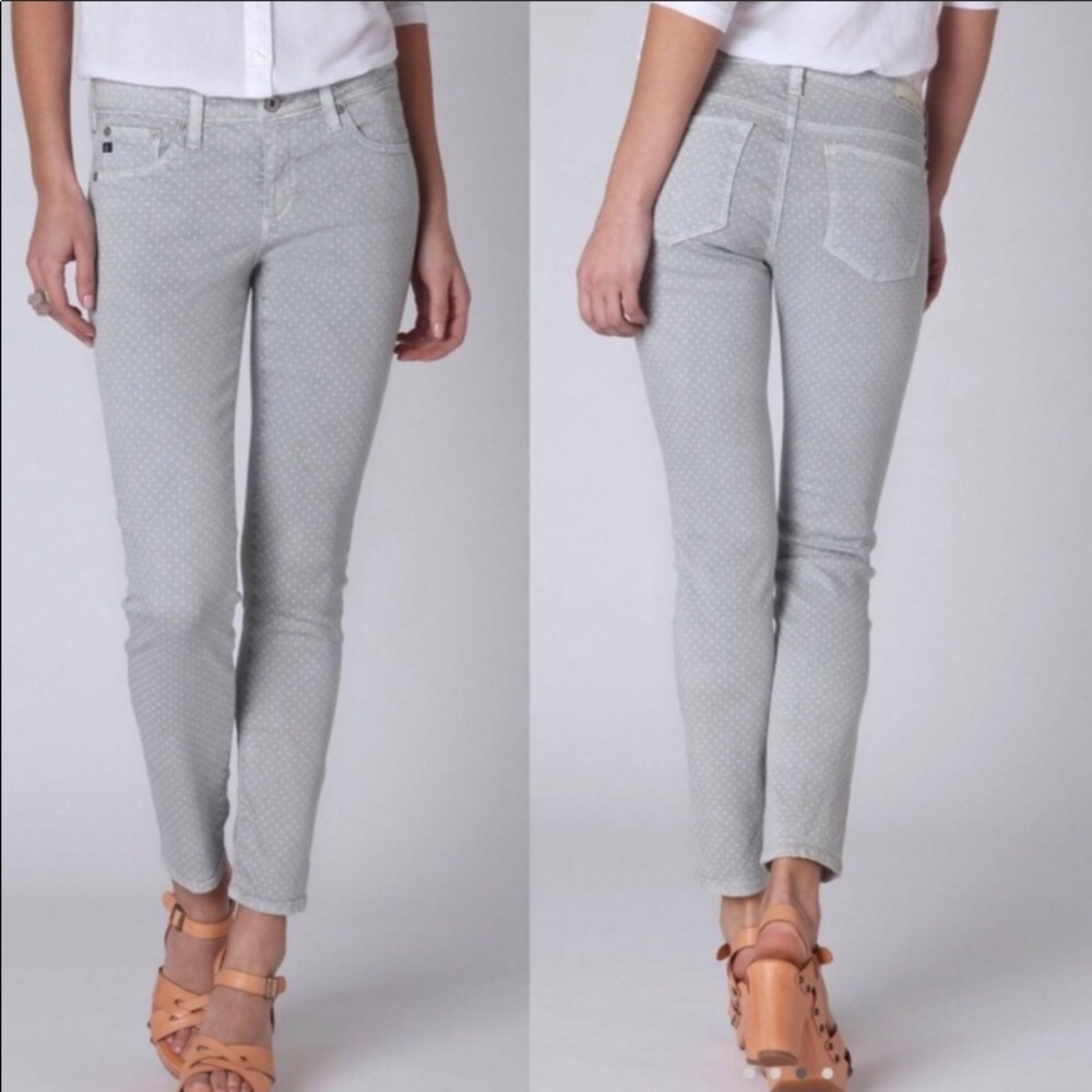 ✨HP✨ AG Grey Polka Dot Jeans